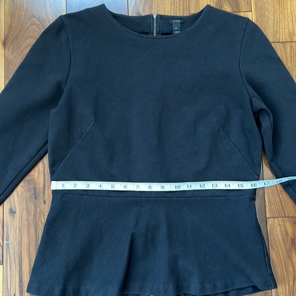 J Crew long sleeve peplum top. Size medium - Picture 8 of 10